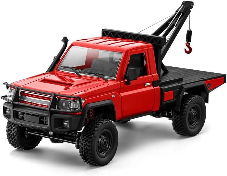 MN82T 1:12 Scale 4WD RC Rock Crawler – Toyota LC79 Rescue | 2.4GHz RTR Off-Road Remote Control Car - Red