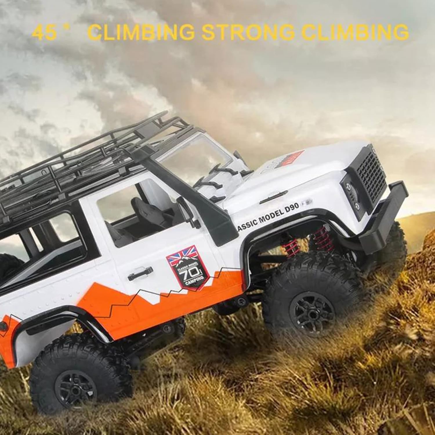 MN99 Licensed Land Rover Defender 1:12 Scale 4WD RC Rock Crawler | Off-Road Remote Control Truck - White