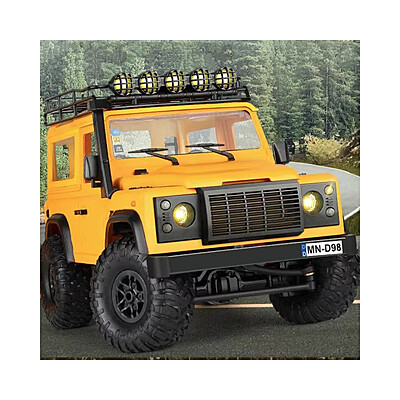 MN98 1:12 Scale 4WD RC – Land Rover Defender Camel Trophy Edition | 2.4GHz RTR Off-Road Remote Control Car - Yellow
