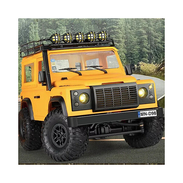 MN98 1:12 Scale 4WD RC – Land Rover Defender Camel Trophy Edition | 2.4GHz RTR Off-Road Remote Control Car - Yellow