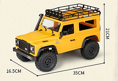 MN98 1:12 Scale 4WD RC – Land Rover Defender Camel Trophy Edition | 2.4GHz RTR Off-Road Remote Control Car - Yellow
