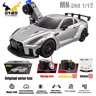 MN268 1:16 Scale RWD Drift RC Car – GTR Style | 2.4GHz RTR High-Speed Remote Control Car 