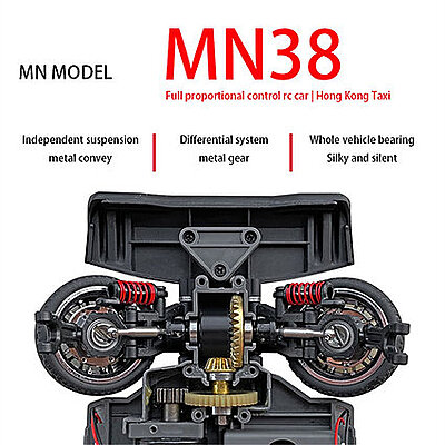MN38 1:16 Scale RWD Drift RC Car – Taxi Style | 2.4GHz RTR High-Speed Remote Control Car
