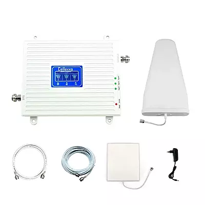 CELLEXXA 2G/3G/4G Mobile Signal Booster (TRI BAND), Boosts & Data Also, Complete Kit Area Coverage 4500Sq. Ft