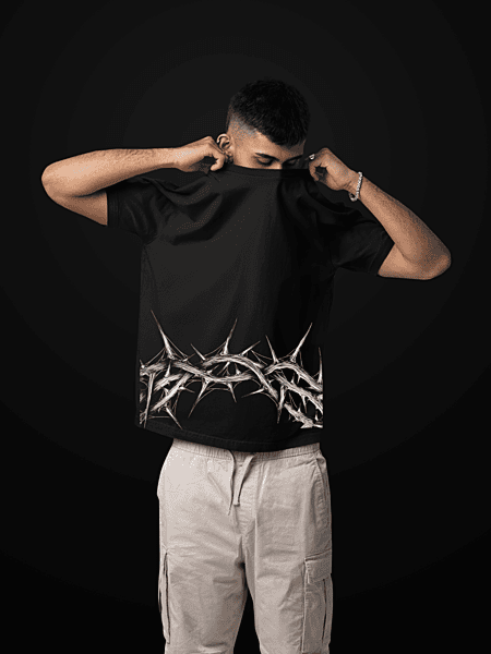 Barbed Soul Black Oversized Tee