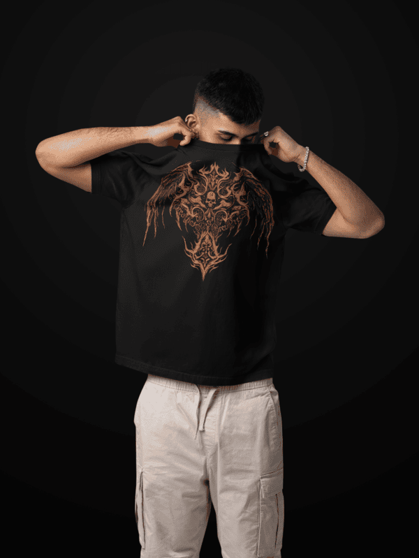 Inferno Wings Black Oversized Tee