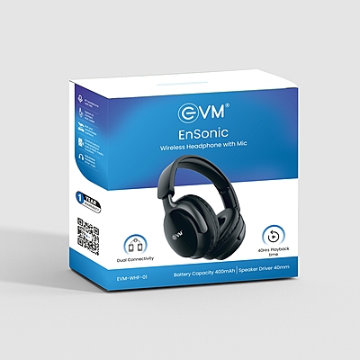 WIRELESS HEADPHONE EVM WHF-01 BLACK