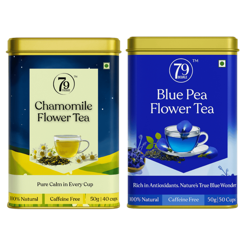 Chamomile and BluePea Tea Tin Box Combo