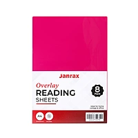 Pack of 8 A4 Plain Pink Dyslexia Overlay Reading Sheets â€“ PET Material, Rounded Corners