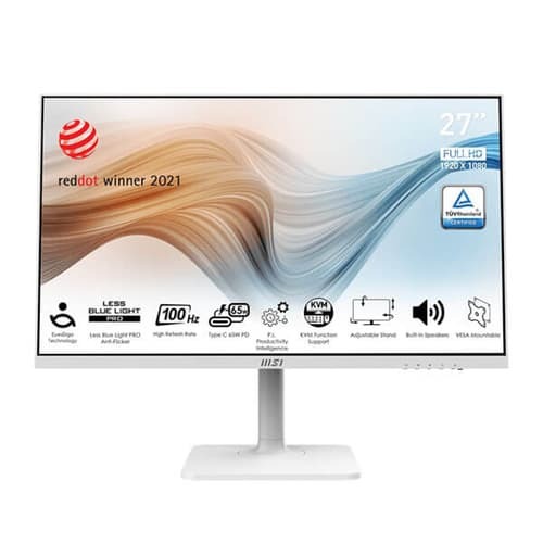 MSI Modern MD272XPW 27 Inch Monitor – FHD IPS | 100Hz | USB-C | 3 Years Warranty