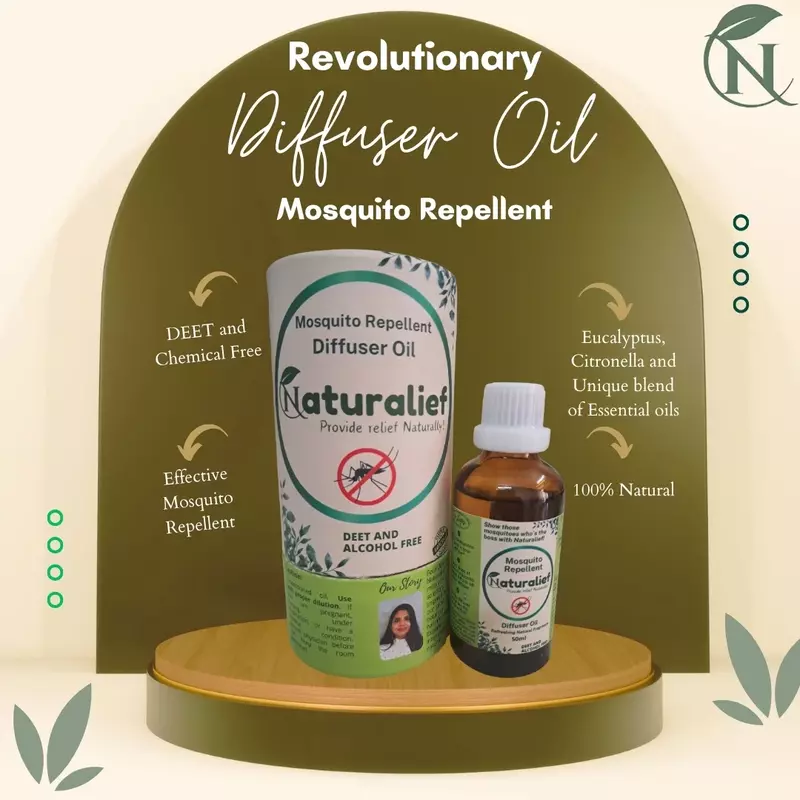 Natural & Herbal Mosquito Repellent Diffuser Oil – DEET-Free, Aromatic Protection for Indoor Spaces