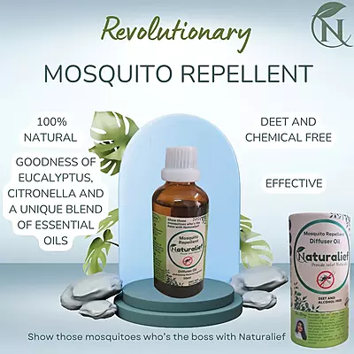 Natural & Herbal Mosquito Repellent Diffuser Oil – DEET-Free, Aromatic Protection for Indoor Spaces