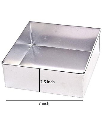 Qson Aluminium Square Cake Baking Mould 7 X 2.5"