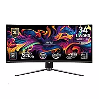 MSI MPG 341CQPX QD-OLED 34 Inch Curved Gaming Monitor – UWQHD | 240Hz | 0.03ms