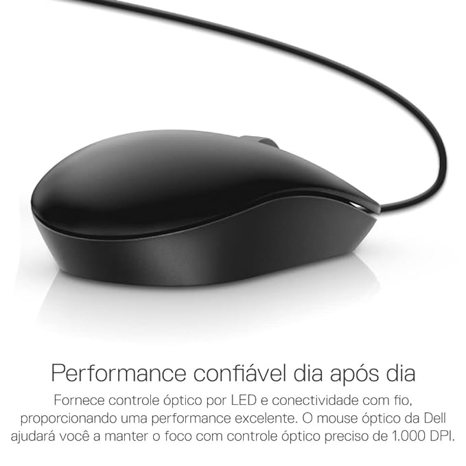 Open Box DELL MS 116-BK Wired Optical Mouse (Black)