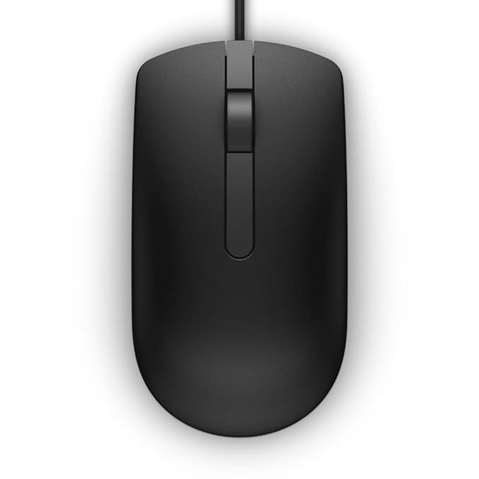 Open Box DELL MS 116-BK Wired Optical Mouse (Black)