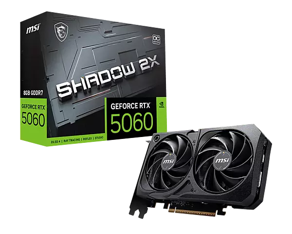 MSI GeForce RTX5060 8GB Shadow 2X OC Graphics Card