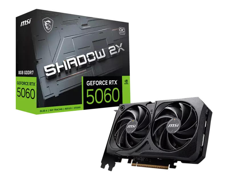 MSI GeForce RTX5060 8GB Shadow 2X OC Graphics Card