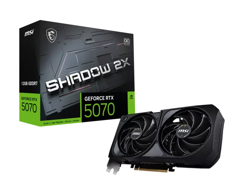 MSI GeForce RTX5070 12GB Shadow 2X OC Graphics Card