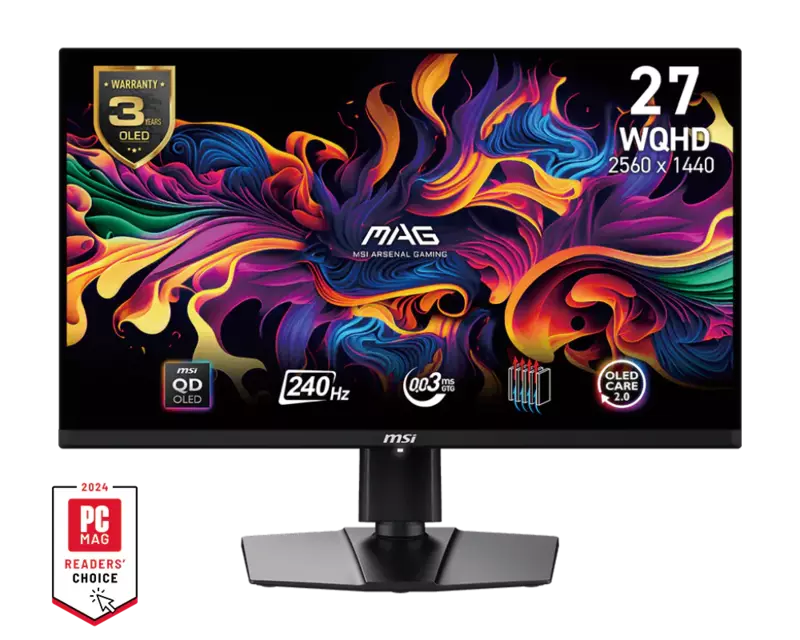 MSI MAG 271QPX QD-OLED E2 CQW 27" WQHD 240Hz Gaming Monitor (Black)