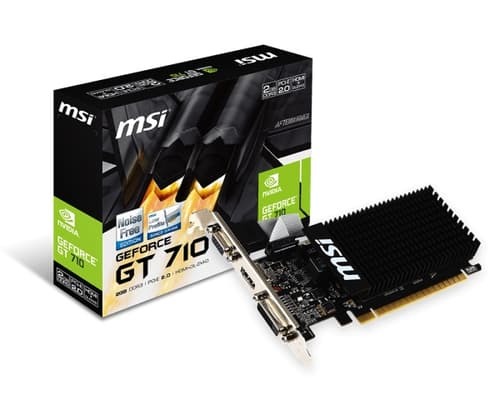 MSI GT 710 2GB DDR3 Graphics Card – Passive Cooling | HDMI / DVI / VGA