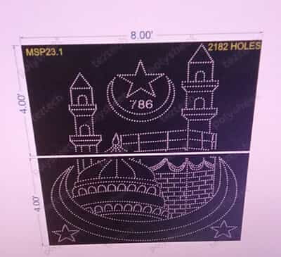 MSP23.1 MUSLIM PART 8X8 FEET 2182 HOLES 2 PARTS