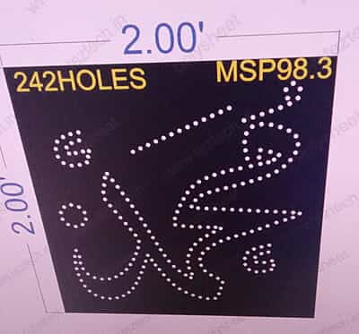 MSP98.3 MUSLIM PART 1 PART 2X2 FEET 242 HOLES