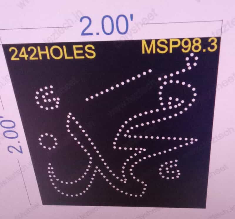 MSP98.3 MUSLIM PART 1 PART 2X2 FEET 242 HOLES