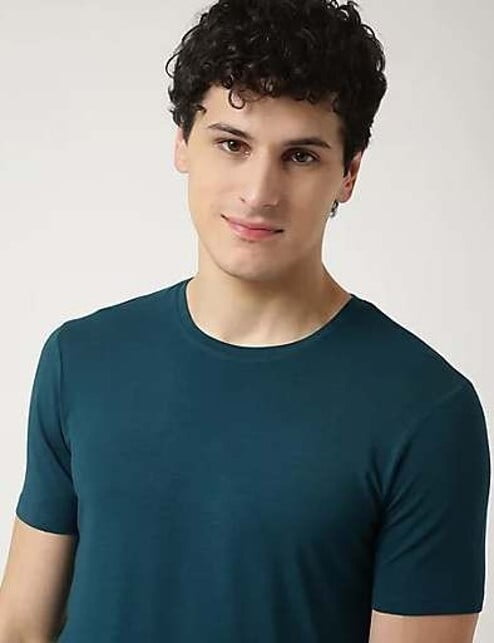 M&S TEAL ROUND NECK T-SHIRT
