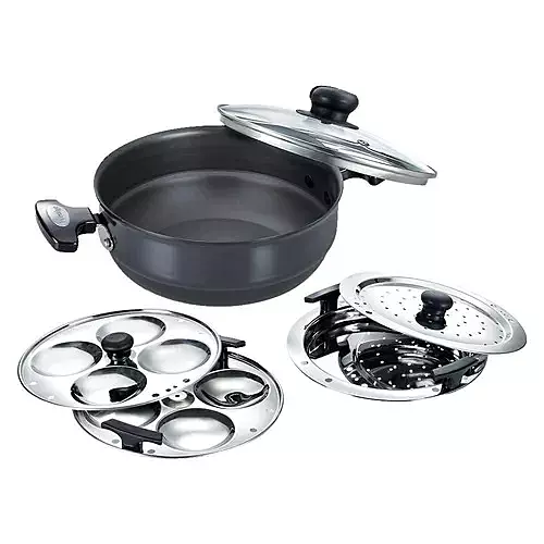 PRESTIGE HA MULTI KADAI 220 MM W/GLASS LID 30610