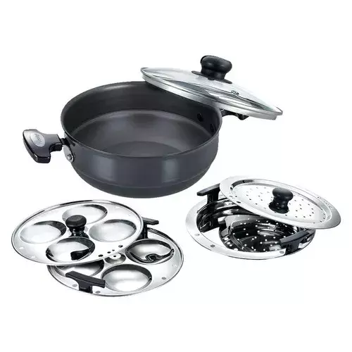 PRESTIGE HA MULTI KADAI 220 MM W/GLASS LID 30610