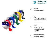 Jindal Quality Tape PVC Electrical Insulation Tape-Colored Pack of 10 Pieces (Multi, 10)