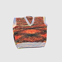 (1-2 Years) Kids Handknitted Sweater, Multicolor Striped Pattern