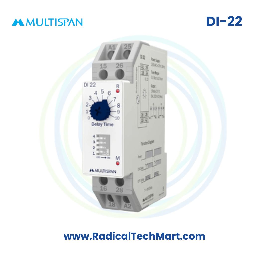 Multispan DI-22 Digital Indicator | 2-Digit/4-Digit Display | Panel Mount