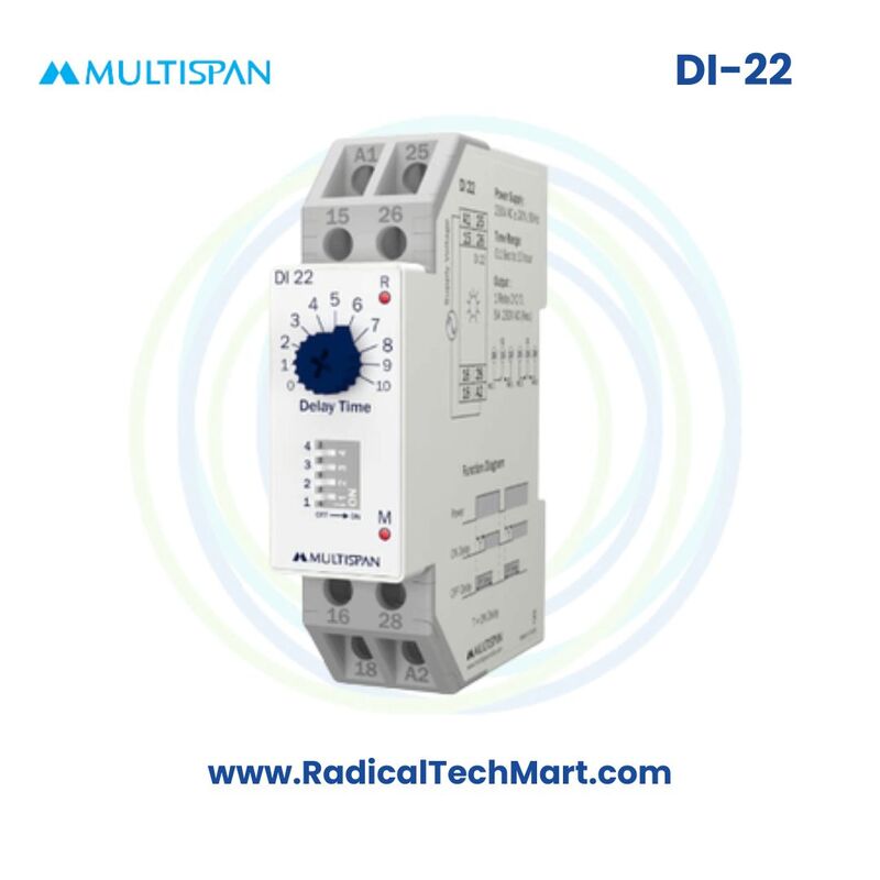 Multispan DI-22 Digital Indicator | 2-Digit/4-Digit Display | Panel Mount
