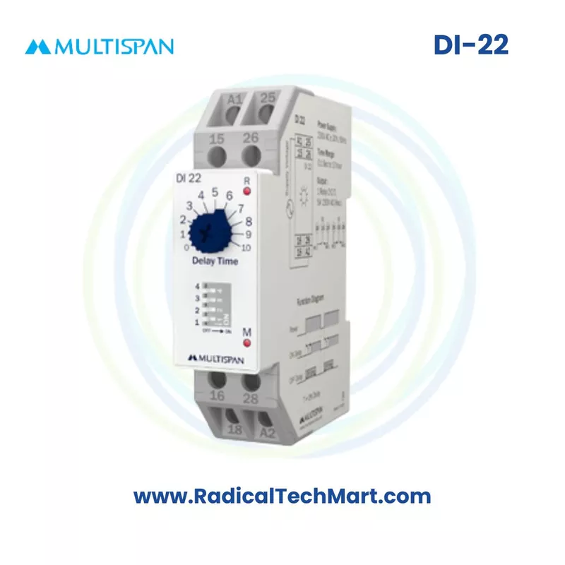 Multispan DI-22 Digital Indicator | 2-Digit/4-Digit Display | Panel Mount