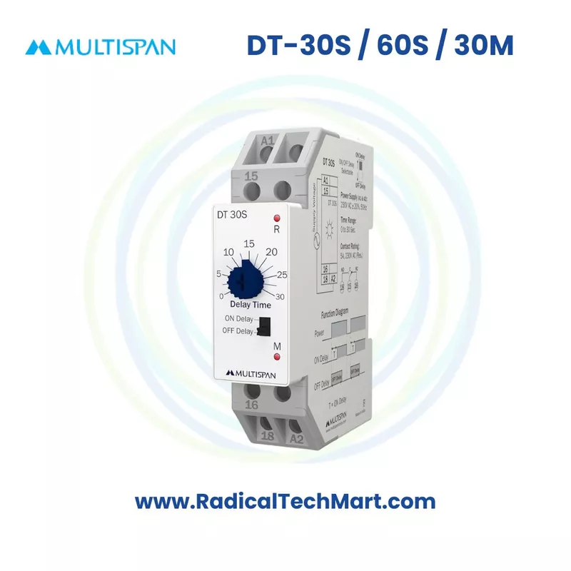 Multispan on/off Delay timer DT-60S