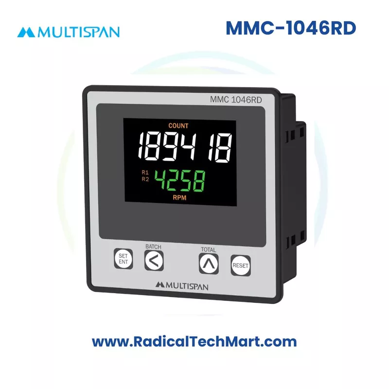 Multispan MMC-1046RD / MMC-2046R Counter cum RPM Indicator
