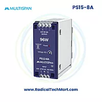 Multispan PS15 Series SMPS | 15V DC | 5A & 8A Output | DIN Rail | 75W Power Supply