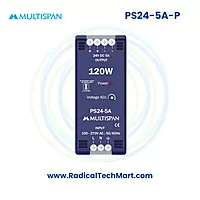 Multispan PS24 Series SMPS | 24V DC | 1A to 10A | 24W–240W | Plastic Body | DIN Rail Power Supply
