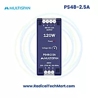 Multispan PS48-2.5A SMPS | 48V DC | 2.5A Output | 120W | DIN Rail | Industrial Power Supply