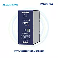 Multispan PS48-2.5A SMPS | 48V DC | 2.5A Output | 120W | DIN Rail | Industrial Power Supply