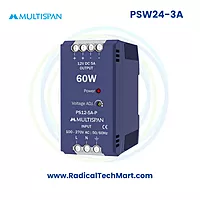 Multispan PSW Series SMPS | 24V & 12V DC | 3A to 6.5A | DIN Rail | Compact Industrial Power Supply