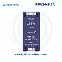 Multispan PSW Series SMPS | 24V & 12V DC | 3A to 6.5A | DIN Rail | Compact Industrial Power Supply