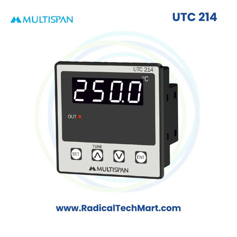 Multispan UTC Series Universal Temperature Controller | PID + TP + ON-OFF | RTD & Thermocouple Input | Relay + SSR Output