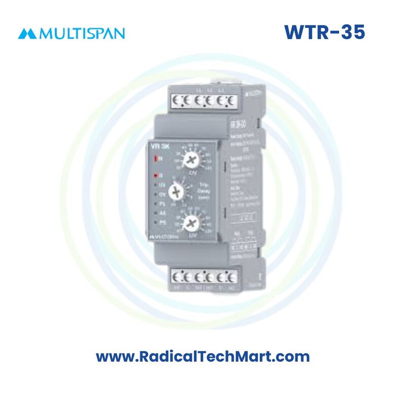 Multispan WTR-35 Winding Temperature Relay | PTC Thermistor Input | Auto/Manual Reset