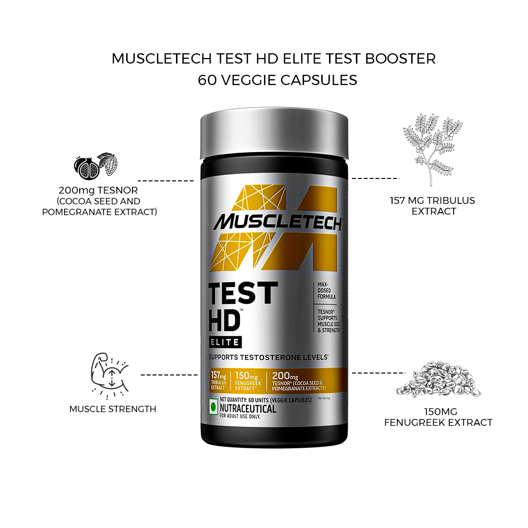 MuscleTech Test HD Elite 60 Veggie Capsules