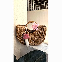 Handmade Crochet Mushroom Bag Charm