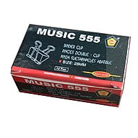 MUSIC 555 Black Binder Clip MUSIC 555 Black Binder Clip