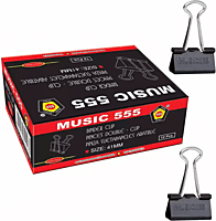 MUSIC 555 Black Binder Clip MUSIC 555 Black Binder Clip